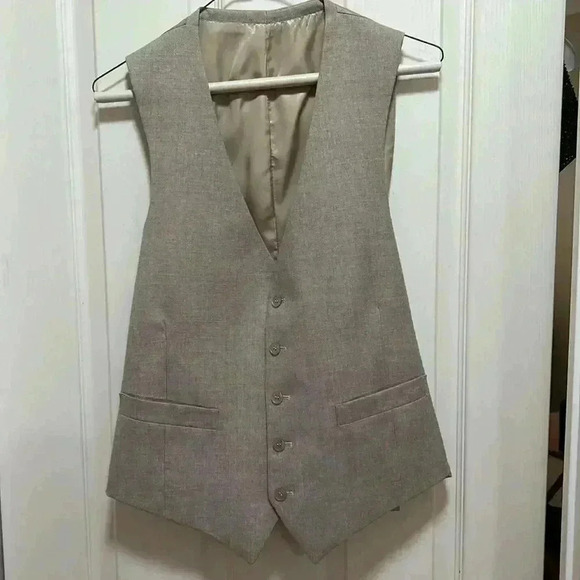 Vintage 80’s 100% Wool 3 Piece Suit Formal Wear Men’s Neutral Color 34x32 42R - Picture 14 of 16